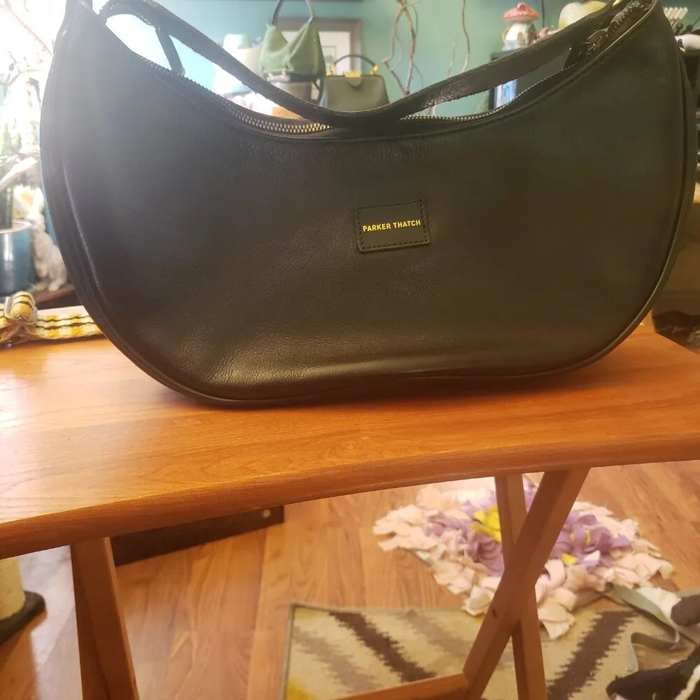 Parker Thatch Black Leather Luna with Retired woven strap - Picture 3 of 7